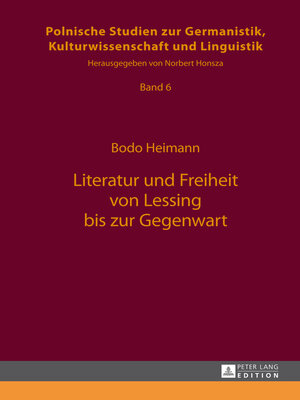 cover image of Literatur und Freiheit von Lessing bis zur Gegenwart
